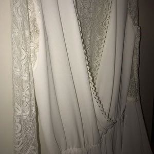 STELLA white lace romper